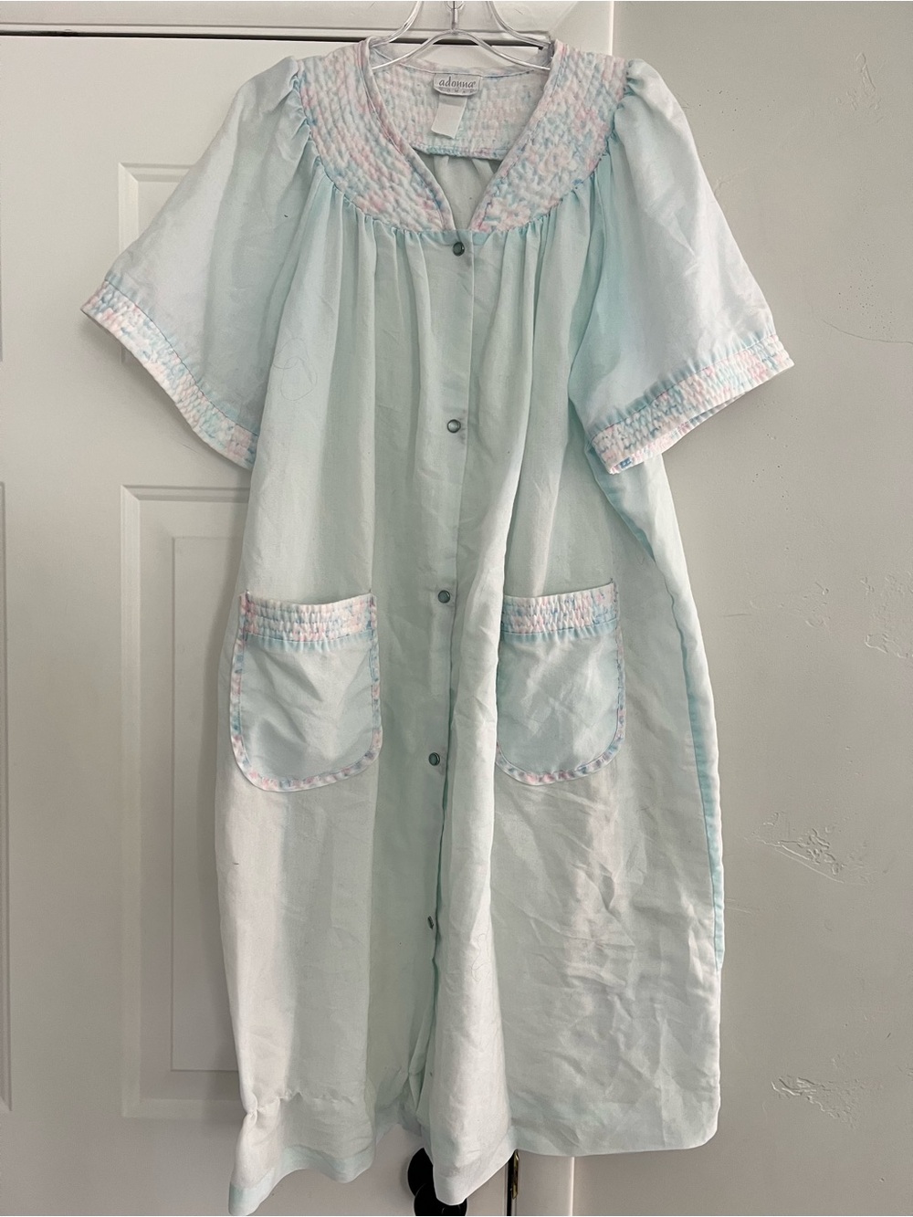 Vintage Adonna Women’s Blue Button Front Nightgown